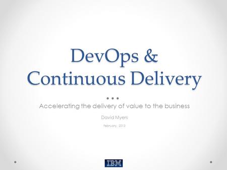 DevOps & Continuous Delivery