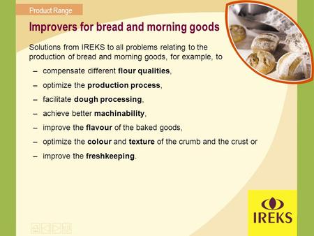 Improvers for bread and morning goods