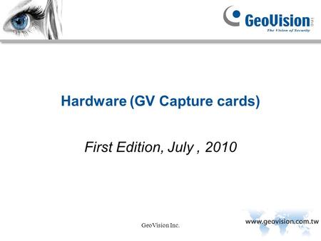 Hardware (GV Capture cards)