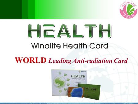 WORLD Leading Anti-radiation Card. What is Radiation? Radiation is a process where energy emitted by one body travels in a straight line through a medium.