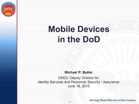 Mobile Devices in the DoD