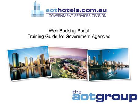 Web Booking Portal Training Guide for Government Agencies.