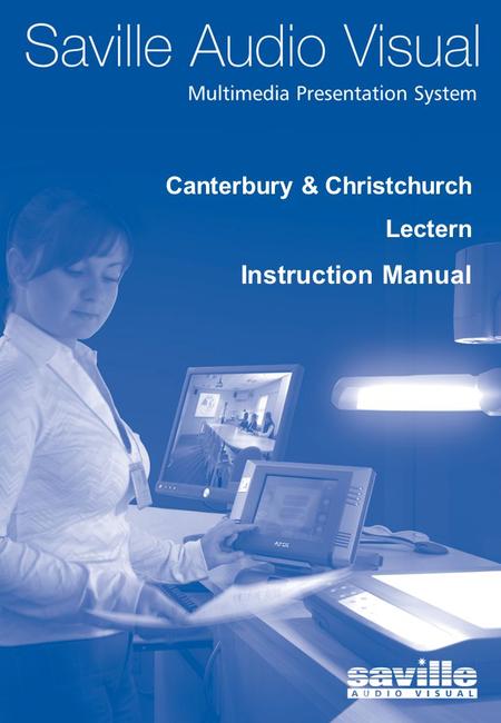 1 Front Cover Canterbury & Christchurch Lectern Instruction Manual.