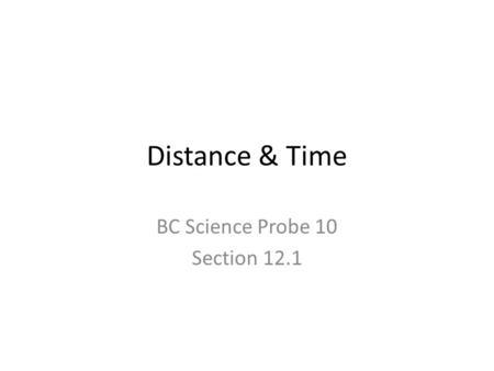 BC Science Probe 10 Section 12.1