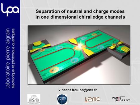 Separation of neutral and charge modes in one dimensional chiral edge channels
