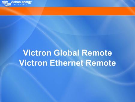 Victron Ethernet Remote