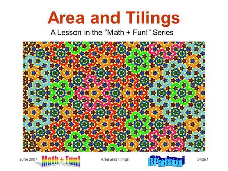 A Lesson in the “Math + Fun!” Series