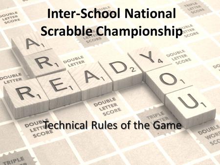 Inter-School National Scrabble Championship