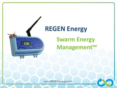 1/20/2009 REGEN Energy Swarm Energy 	Management™ www.REGENenergy.com.
