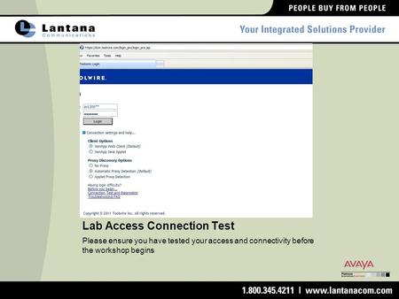 Lab Access Connection Test