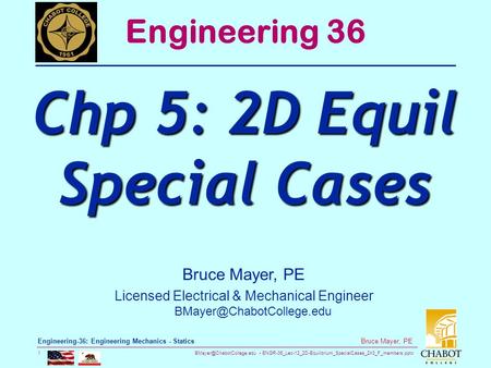 Chp 5: 2D Equil Special Cases