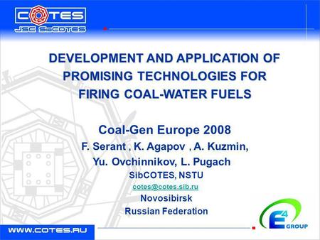 DEVELOPMENT AND APPLICATION OF PROMISING TECHNOLOGIES FOR