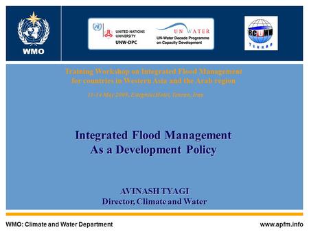 Integrated Flood Management As a Development Policy
