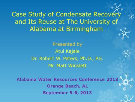 Alabama Water Resources Conference 2013