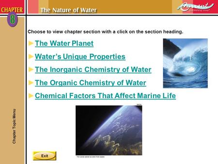 Water’s Unique Properties The Inorganic Chemistry of Water