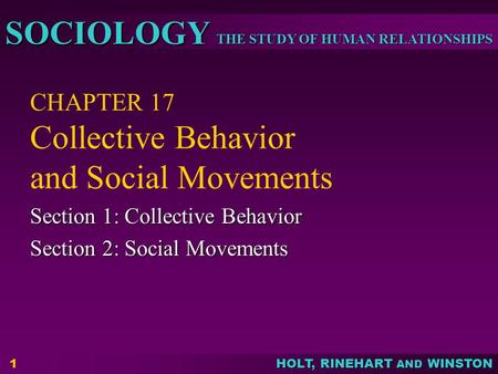 CHAPTER 17 Collective Behavior and Social Movements