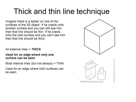 Thick and thin line technique