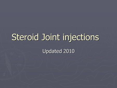 Steroid Joint injections