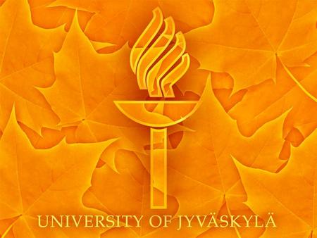 Study at the University of Jyväskylä www.jyu.fi/study.