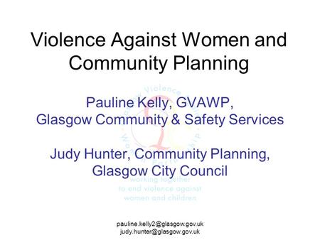 Violence Against Women and Community Planning