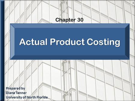 Actual Product Costing