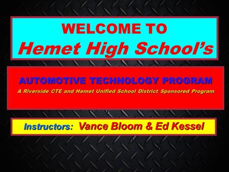 WELCOME TO Hemet High School’s