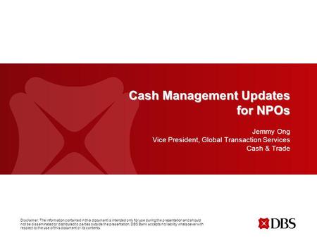 Cash Management Updates for NPOs