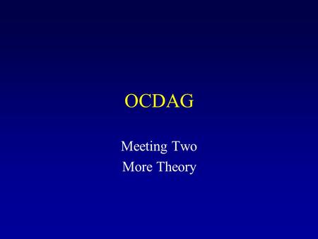 Meeting Two More Theory