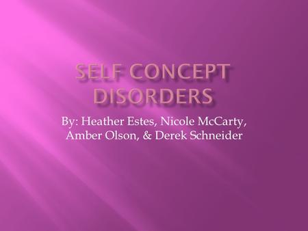 Self Concept Disorders