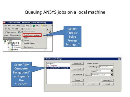 Queuing ANSYS jobs on a local machine