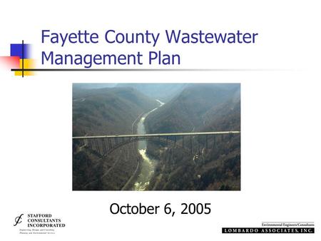 Fayette County Wastewater Management Plan October 6, 2005.