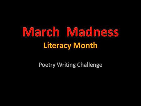 March Madness Literacy Month