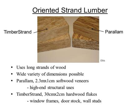 Oriented Strand Lumber