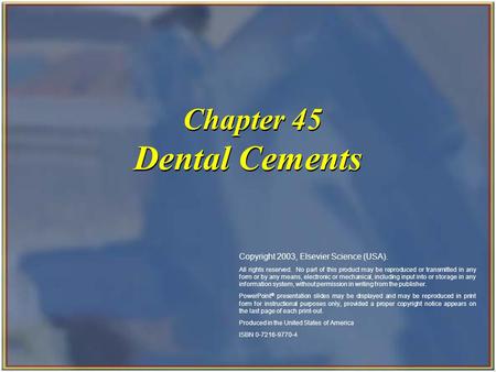 Chapter 45 Dental Cements
