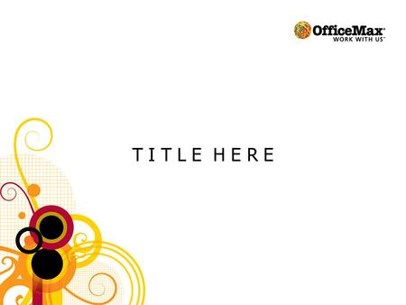 1 T I T L E H E R E. 2 USC UPSTATE STUDENTS Need end of the semester projects or papers printed, posters or presentations created? OfficeMax ImPress is.