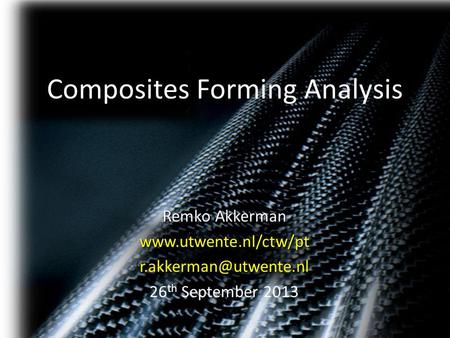 Composites Forming Analysis
