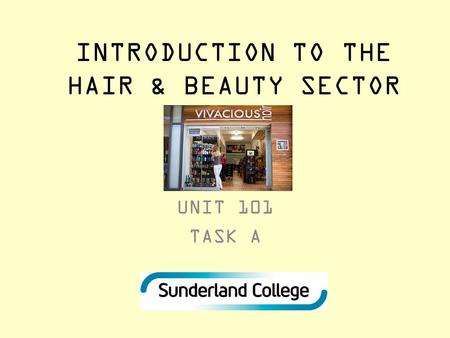 INTRODUCTION TO THE HAIR & BEAUTY SECTOR