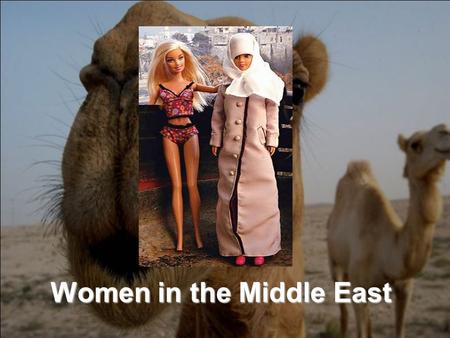 Women in the Middle East. How would you describe these women? What words come to mind?