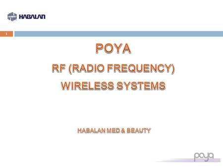 1. 2 We develop and manufacture home RF systems. (We have developed wireless face & body care devices by RF first in the world).