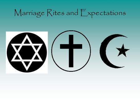 Marriage Rites and Expectations. What is Marriage? Various Definitions from Dictionary.com - a social institution under which a man and woman establish.