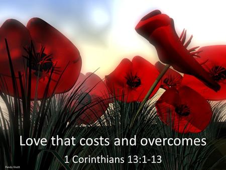 Love that costs and overcomes