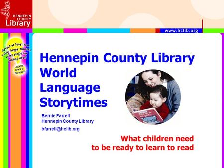 Hennepin County Library World Language Storytimes