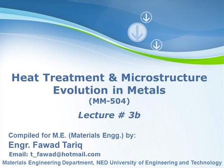 Heat Treatment & Microstructure Evolution in Metals