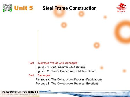 Unit 5 Steel Frame Construction