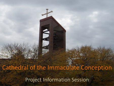 Cathedral of the Immaculate Conception Project Information Session.