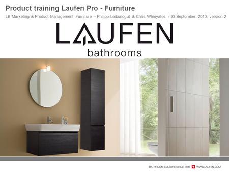 Product training Laufen Pro - Furniture