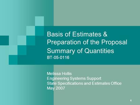 Melissa Hollis Engineering Systems Support