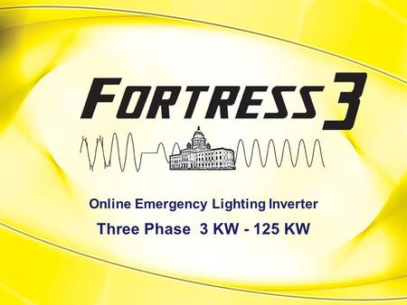 Online Emergency Lighting Inverter Three Phase 3 KW - 125 KW.