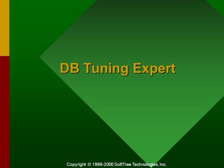 Copyright © 1999-2000 SoftTree Technologies, Inc. DB Tuning Expert.