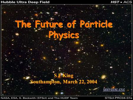 The Future of Particle Physics